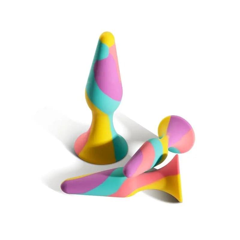 TriPlugs 3 Pc Silicone Anal Training Kit Arosum Discreet Intimate Essentials.