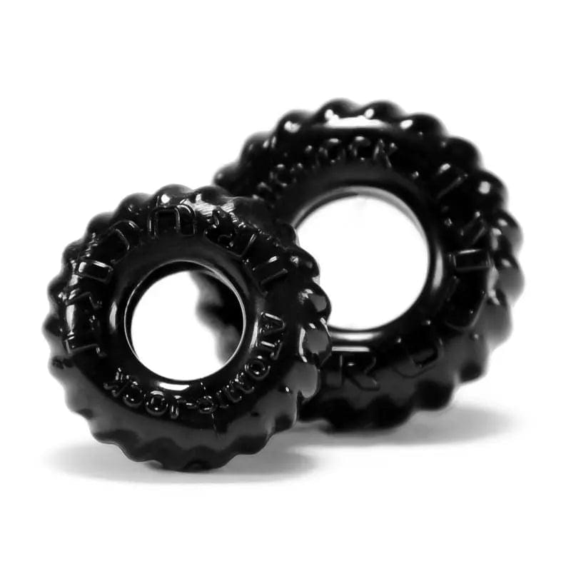 Truckt 2 Pc Cockring Set Black OxBalls Discreet Intimate Essentials.