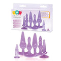 Try-Curious Anal Plug Kit - Purple Anal Kit - Set of 6 Icon Brands Discreet Intimate Essentials.