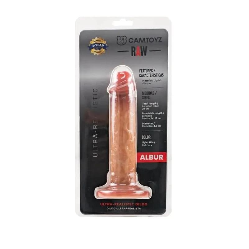 Ultra Realistic 20cm Silicone Dildo Albur RAW Discreet Intimate Essentials.