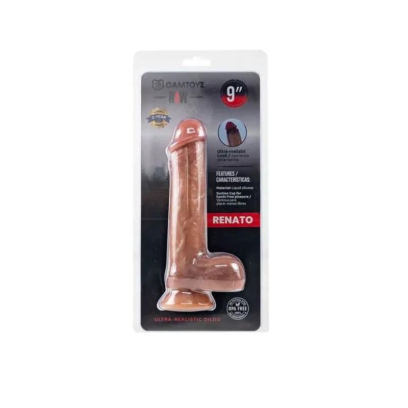 Ultra Realistic 23cm Silicone Dildo Renato RAW Discreet Intimate Essentials.