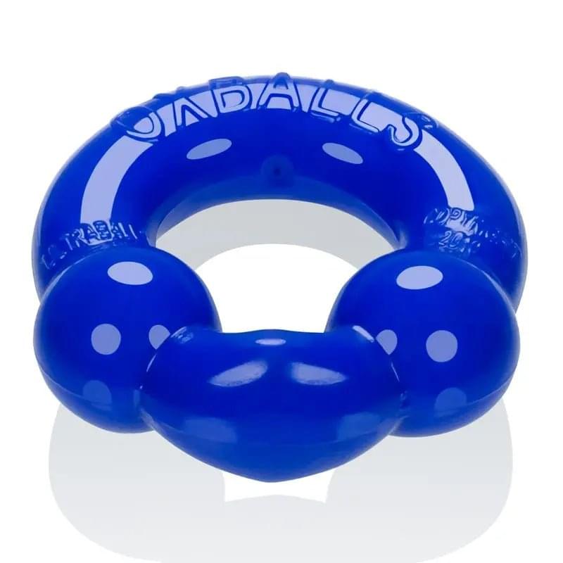Ultraballs 2 Pk Cockring Black And Pool Blue OxBalls Discreet Intimate Essentials.