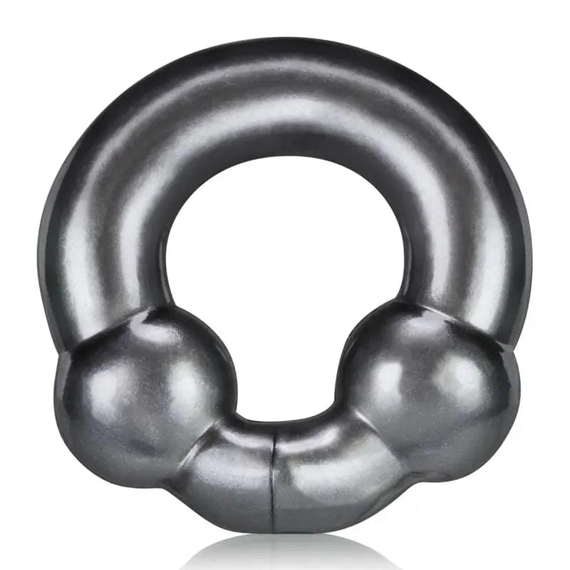 Ultraballs 2 Pk Cockring Steel And Red OxBalls Discreet Intimate Essentials.