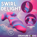 Unicorn Swirl Silicone Butt Plug Medium Creature Cocks Discreet Intimate Essentials.