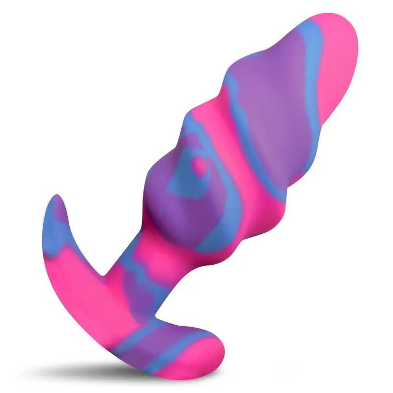 Shop affordable quality Unicorn Swirl Silicone Butt Plug Medium - Discreet Intimate Essentials - Adult Toys - Creature Cocks