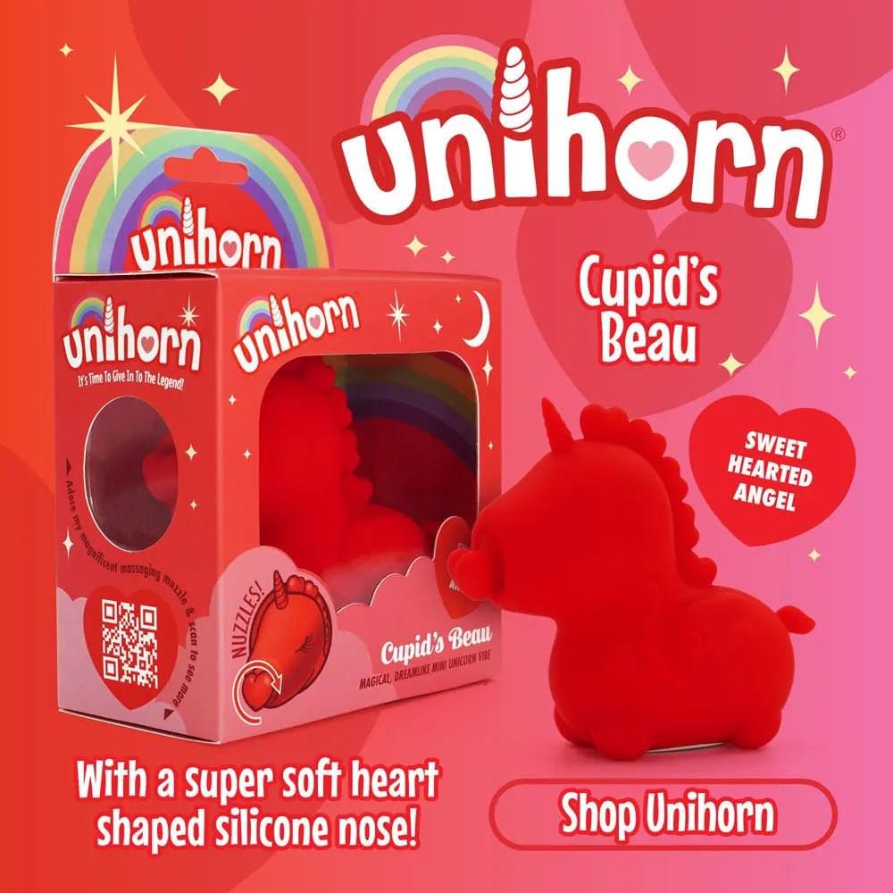 Unihorn - Cupid's Beau -  USB Rechargeable Heart Nosed Stimulator Creative Conceptions Discreet Intimate Essentials.