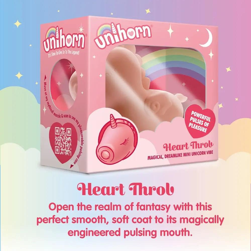Unihorn - Heart Throb - Coral USB Rechargeable Flicking Stimulator Creative Conceptions Discreet Intimate Essentials.