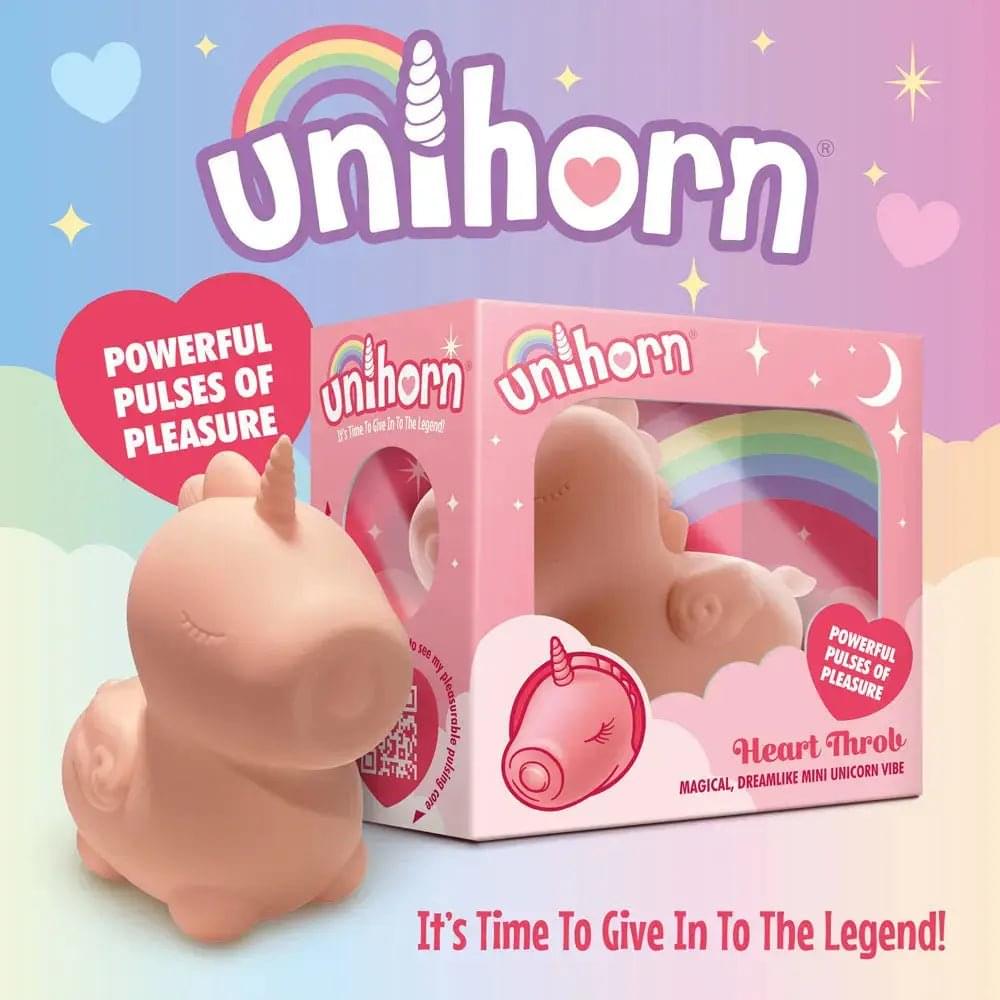 Unihorn - Heart Throb - Coral USB Rechargeable Flicking Stimulator Creative Conceptions Discreet Intimate Essentials.