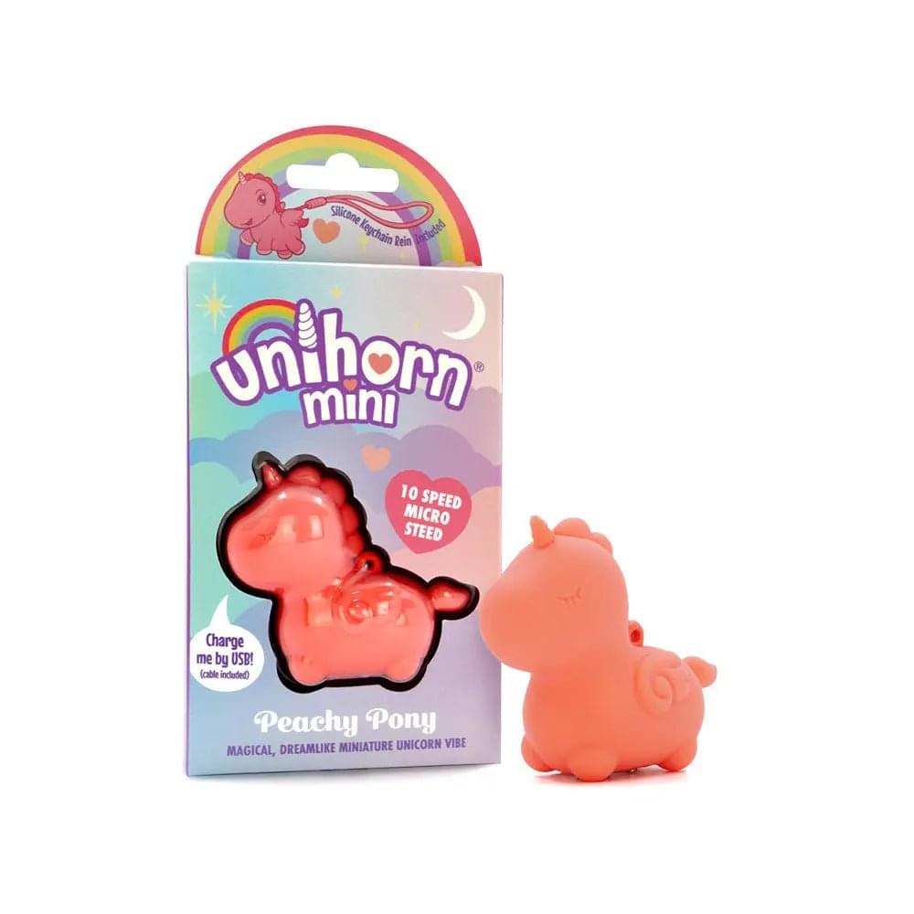 Unihorn Mini - Peachy Pony - Peach USB Rechargeable Stimulator Creative Conceptions Discreet Intimate Essentials.