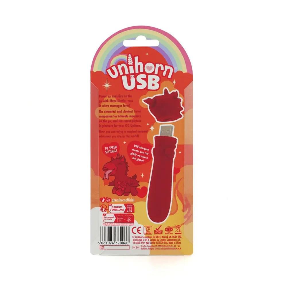 Unihorn - USB Bullet - Blaze Diablo -  USB Rechargeable Vibrating Bullet Creative Conceptions Discreet Intimate Essentials.