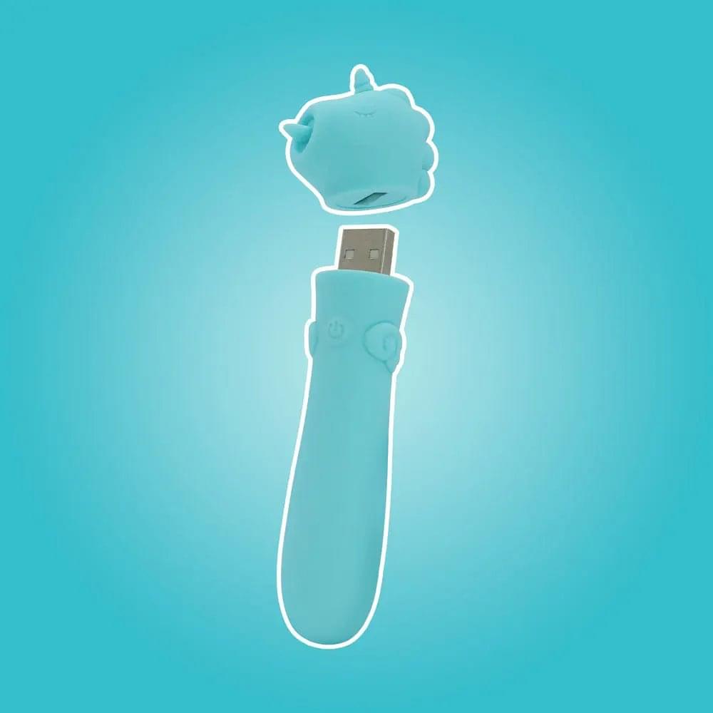 Unihorn - USB Bullet - Mount'n Peak - Teal USB Rechargeable Vibrating Bullet Creative Conceptions Discreet Intimate Essentials.