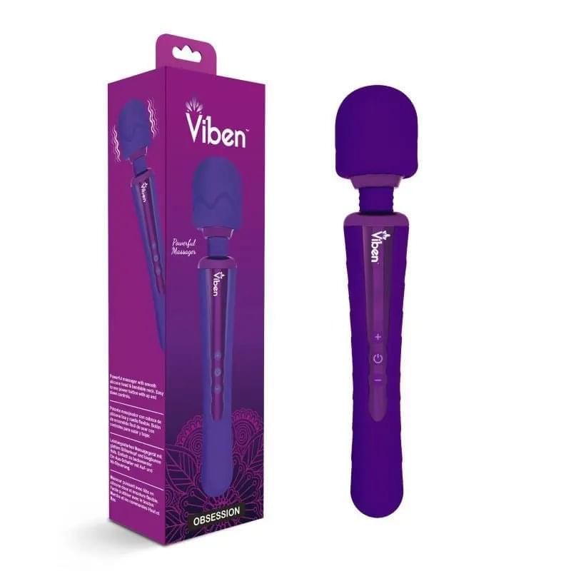 Viben Obsession Rechargeable Wand Massager Violet Viben Discreet Intimate Essentials.