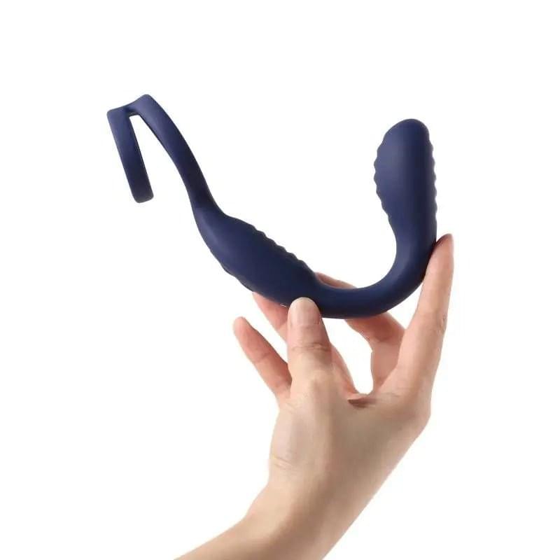 VibraDuo Vibrating Anal Probe and Perineum Stim with Cockring Arosum Discreet Intimate Essentials.