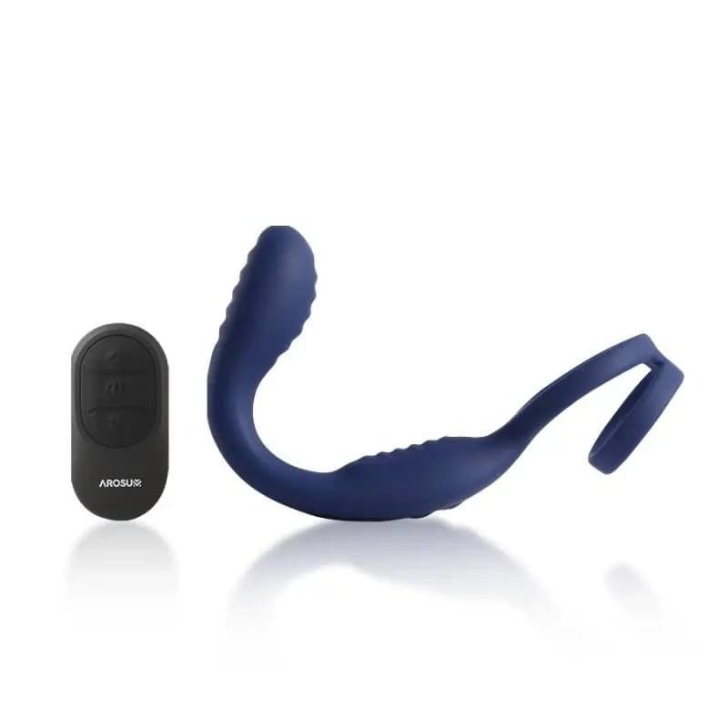 VibraDuo Vibrating Anal Probe and Perineum Stim with Cockring Arosum Discreet Intimate Essentials.