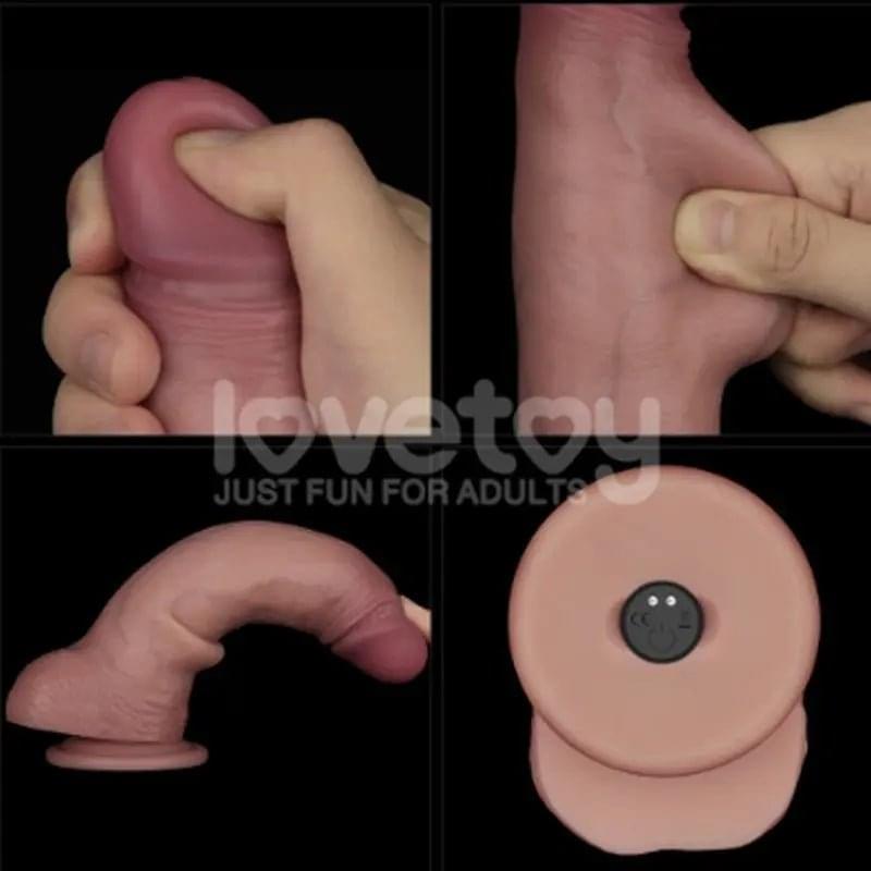 Vibrating Sliding Skin Pro II Silicone Dong 8.5 Lovetoy Discreet Intimate Essentials.