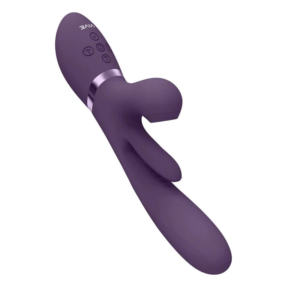 VIVE Ena -  -  25 cm USB Rechargeable Thrusting Vibrator with Air Wave Stimulator Shots Toys Discreet Intimate Essentials.