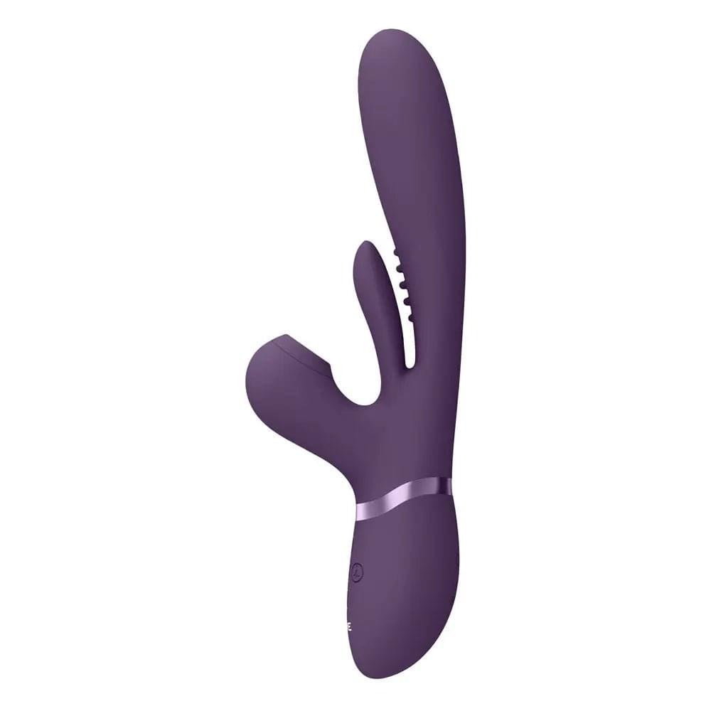 VIVE Ena -  -  25 cm USB Rechargeable Thrusting Vibrator with Air Wave Stimulator Shots Toys Discreet Intimate Essentials.