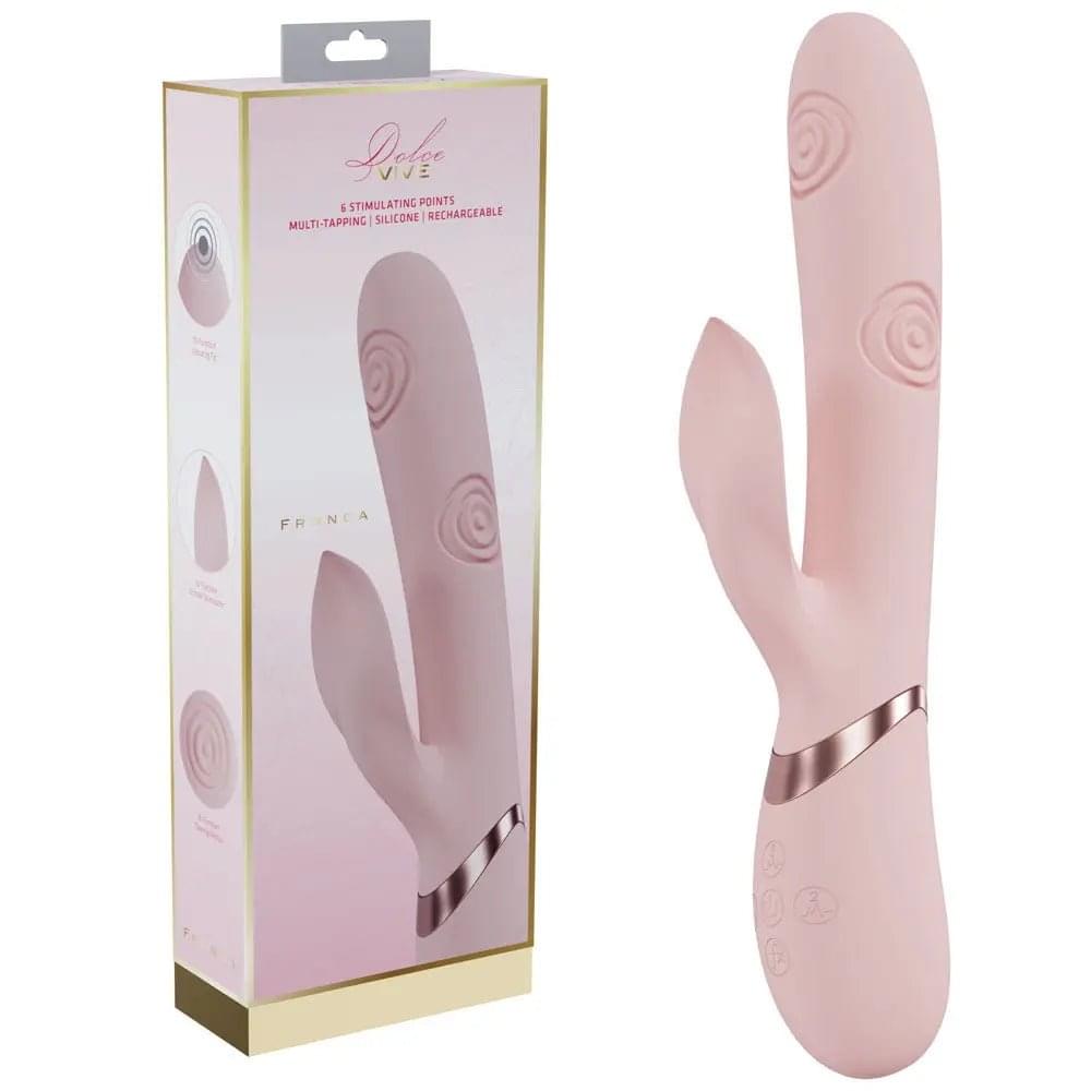 VIVE Fronda -  -  25 cm USB Rechargeable Tapping Rabbit Vibrator Shots Toys Discreet Intimate Essentials.