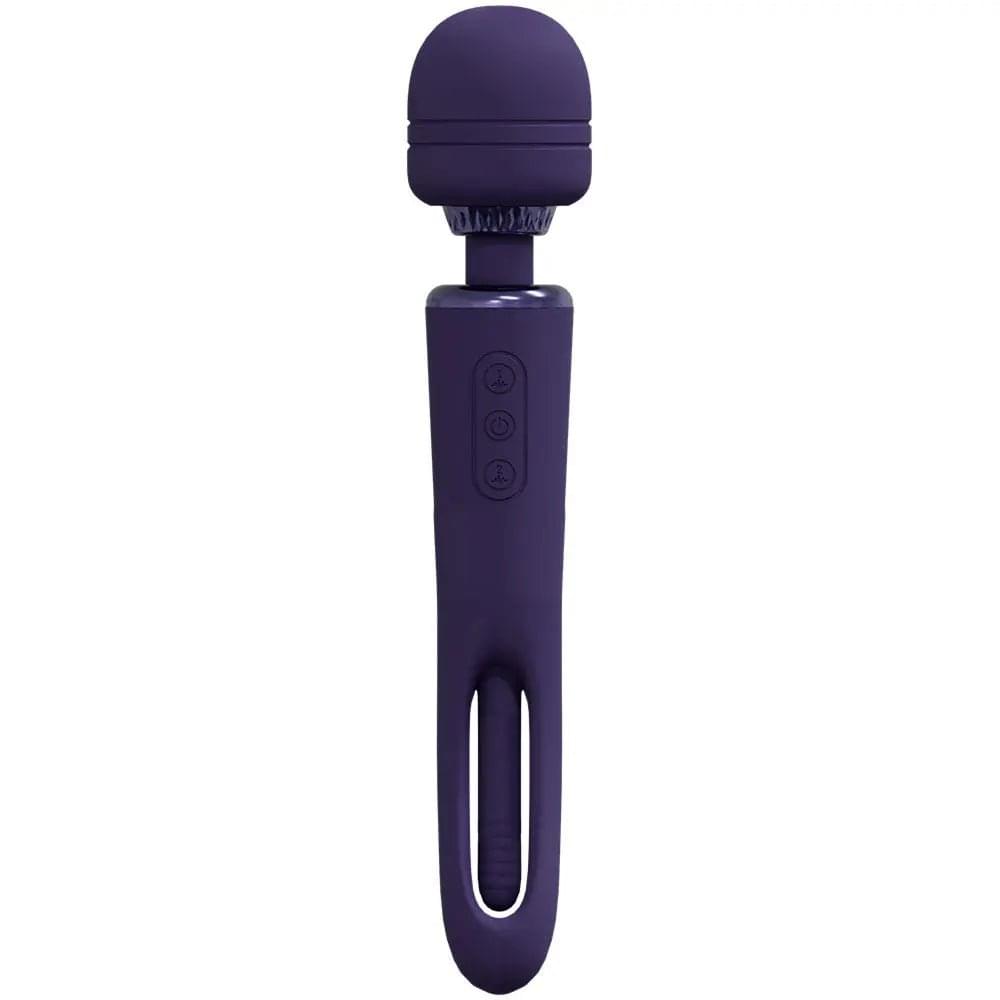 VIVE Kiku -  -  25.2 cm USB Rechargeable Dual End Massage Wand with Flapping Tip Shots Toys Discreet Intimate Essentials.