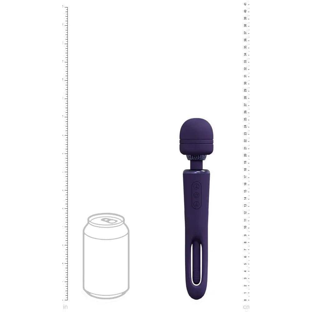 VIVE Kiku -  -  25.2 cm USB Rechargeable Dual End Massage Wand with Flapping Tip Shots Toys Discreet Intimate Essentials.