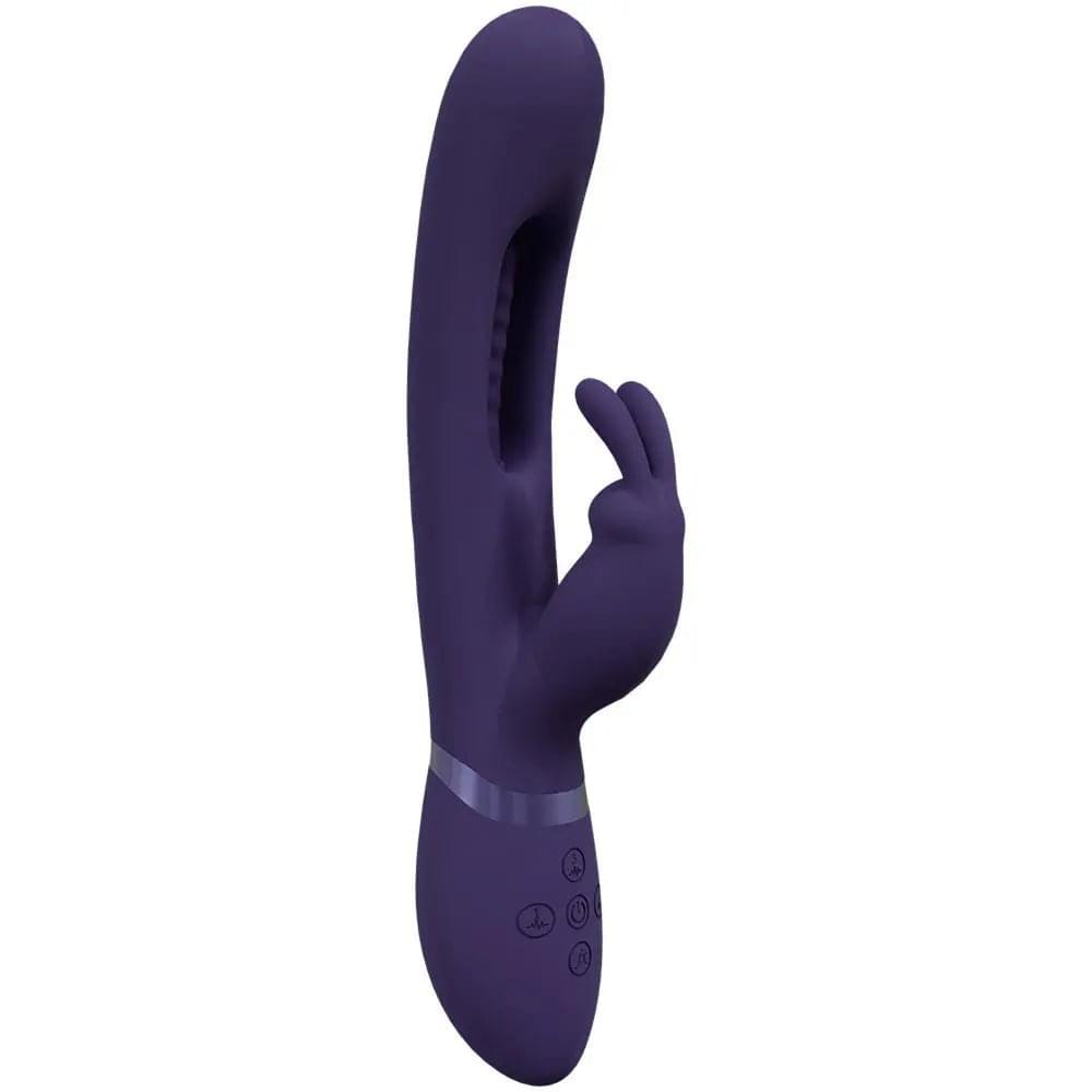 VIVE Mika -  -  23.2 cm USB Rechargeable Rabbit Vibrator with Flapping Shaft Shots Toys Discreet Intimate Essentials.