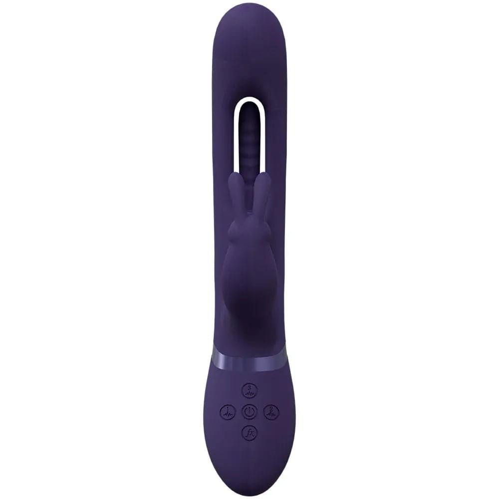 VIVE Mika -  -  23.2 cm USB Rechargeable Rabbit Vibrator with Flapping Shaft Shots Toys Discreet Intimate Essentials.