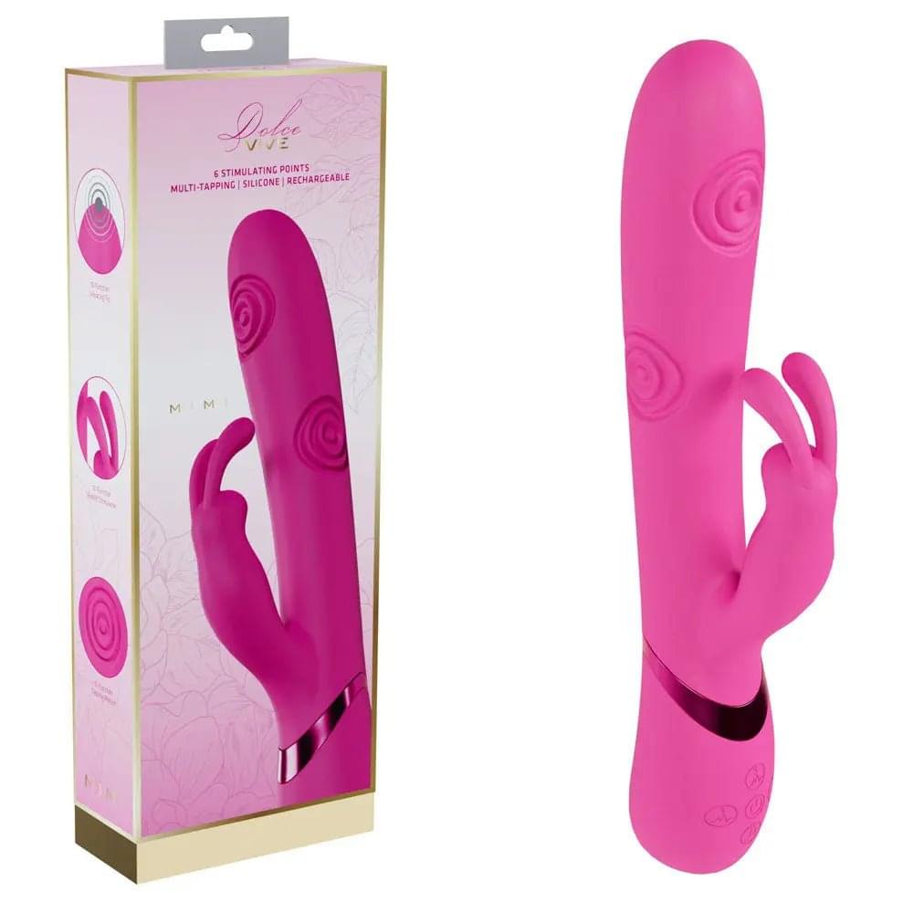 VIVE Mimi -  -  25 cm USB Rechargeable Vibrating & Tapping Rabbit Vibrator Shots Toys Discreet Intimate Essentials.