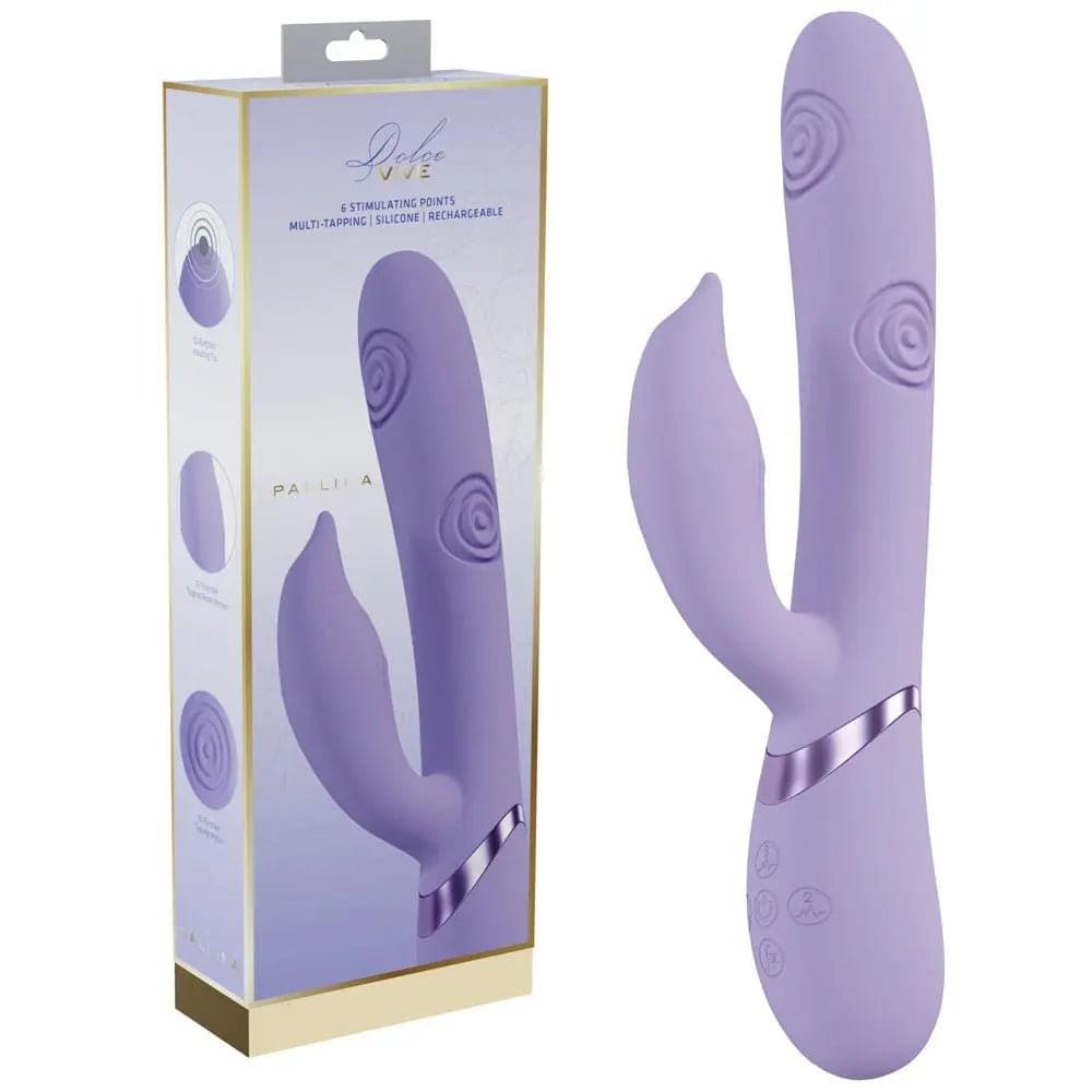 VIVE Pallina -  -  25 cm USB Rechargeable Tapping Rabbit Vibrator Shots Toys Discreet Intimate Essentials.