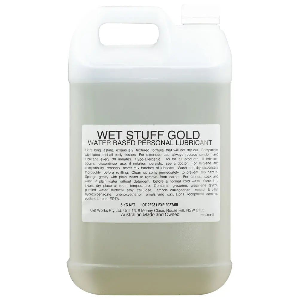 Shop affordable quality Wet Stuff Gold 5kg Bottle - Discreet Intimate Essentials - LUBES-LOCAL - Wet Stuff