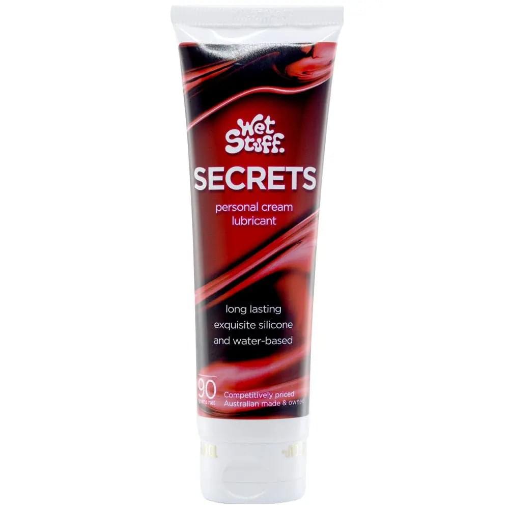 Wet Stuff Secrets - 90g Tube - Hybrid Lubricant - 90 gram Tube Wet Stuff Discreet Intimate Essentials.