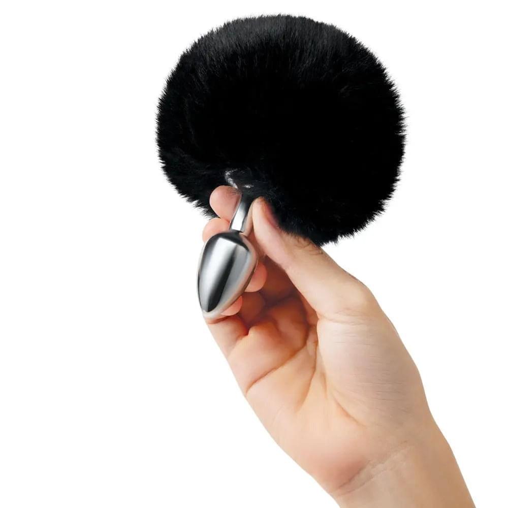 WhipSmart Furry Tales  Bunny Tail - Metal 6.3 cm Butt Plug with  Bunny Tail WhipSmart Discreet Intimate Essentials.