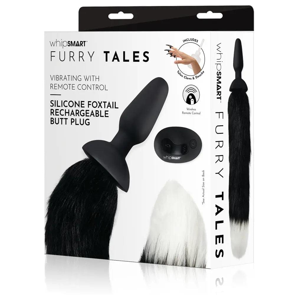 WhipSmart Furry Tales Silicone Foxtail Rechargeable Butt Plug -  9.5 cm Vibrating Butt Plug with  Fox Tail & Remote Control WhipSmart Discreet Intimate Essentials.