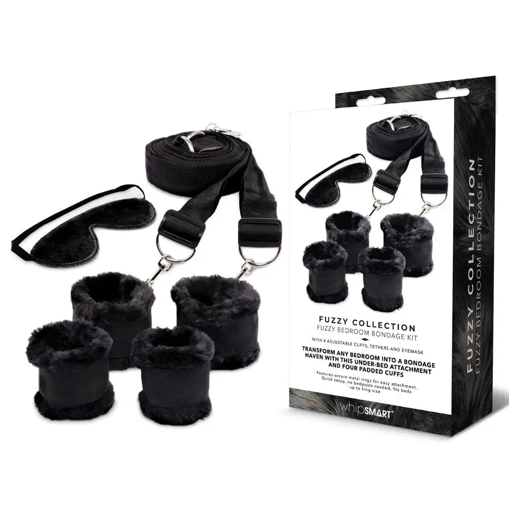 WhipSmart Fuzzy Bedroom Bondage Kit -  Under The Bed Restraint Set WhipSmart Discreet Intimate Essentials.