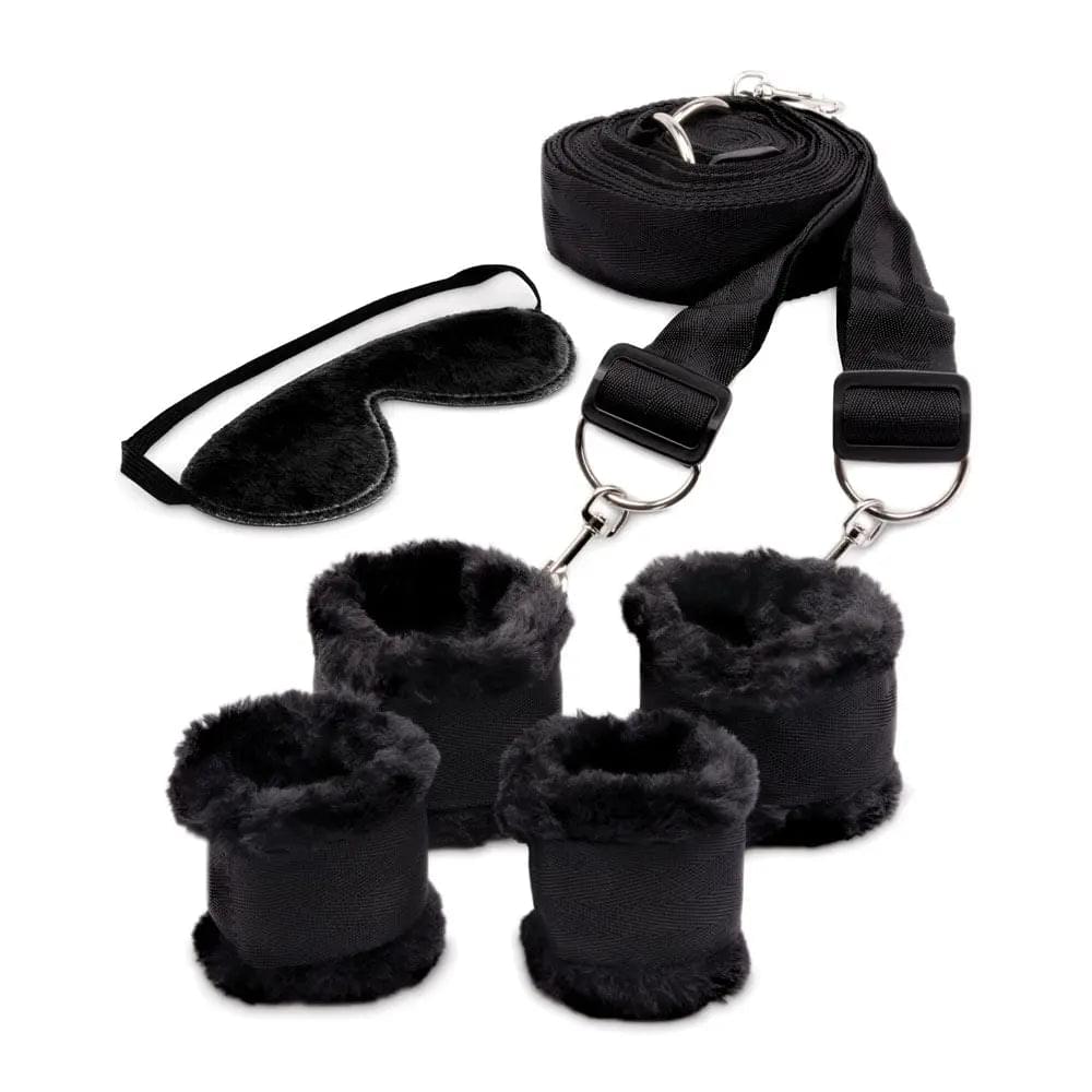 WhipSmart Fuzzy Bedroom Bondage Kit -  Under The Bed Restraint Set WhipSmart Discreet Intimate Essentials.