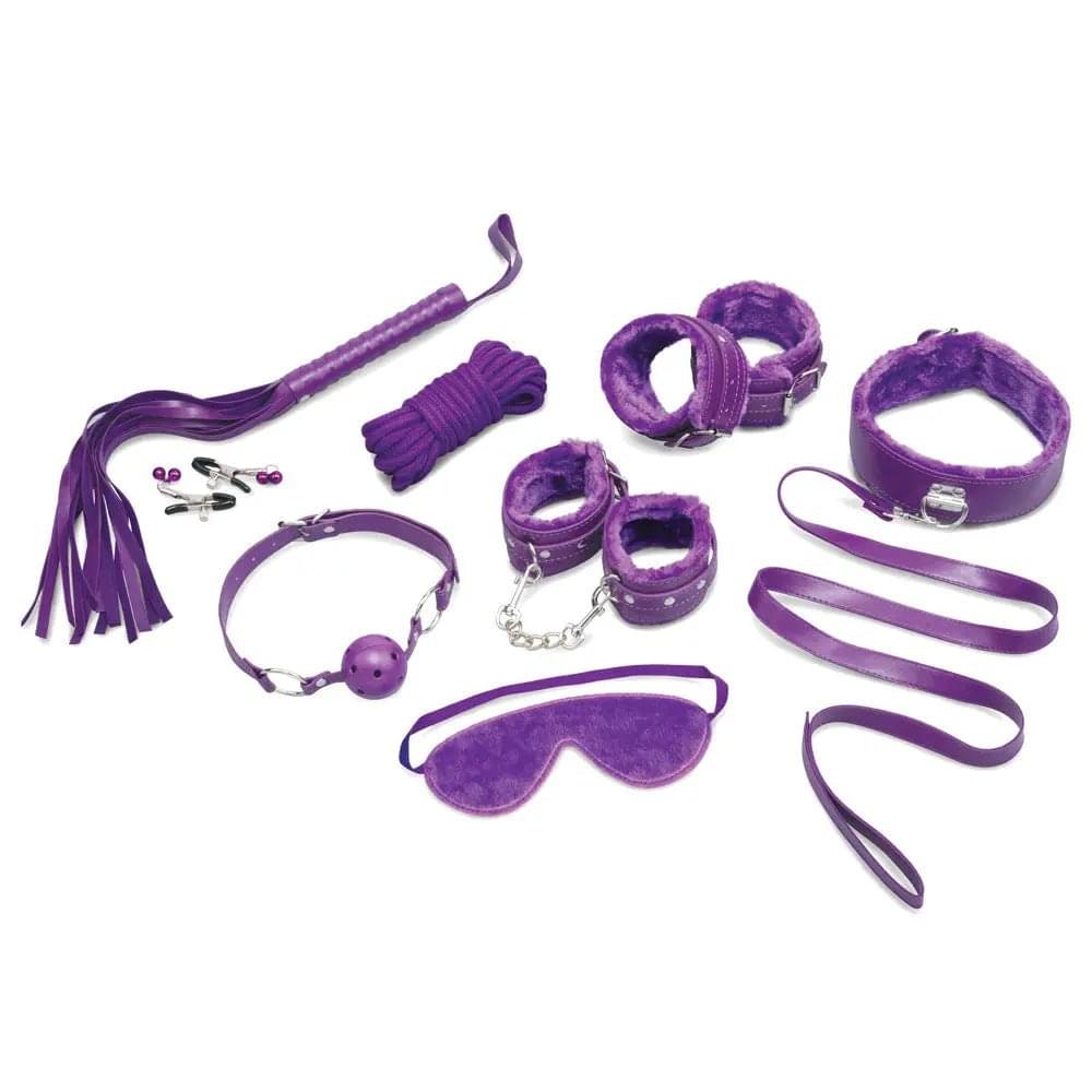 WhipSmart Fuzzy Everything You Need Bondage Kit -  Bondage Kit - 12 Piece Set WhipSmart Discreet Intimate Essentials.