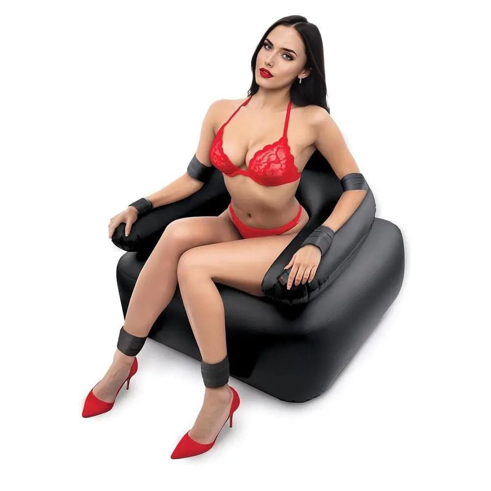 Whipsmart Inflatable Bondage Chair -  Inflatable Chair with 6'' Vibrating Dong WhipSmart Discreet Intimate Essentials.