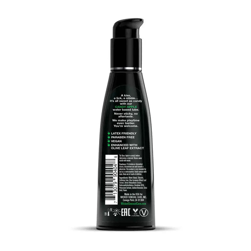 Shop affordable quality Wicked Aqua Candy Apple - Candy Apple Flavoured Water Based Lubricant - 120 ml (4 oz) Bottle - Discreet Intimate Essentials - LOTIONS & LUBES - Wicked