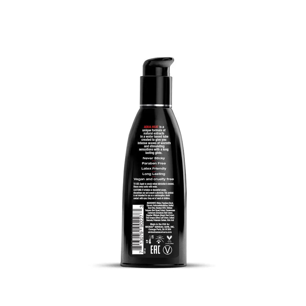 Shop affordable quality Wicked Aqua Heat - Warming Water Based Lubricant - 60 ml (2 oz) Bottle - Discreet Intimate Essentials - LOTIONS & LUBES - Wicked