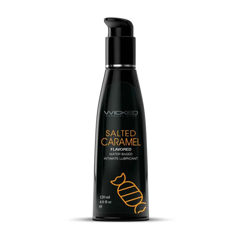 Shop affordable quality Wicked Aqua Salted Caramel - Salted Caramel Flavoured Water Based Lubricant - 120 ml (4 oz) Bottle - Discreet Intimate Essentials - LOTIONS & LUBES - Wicked