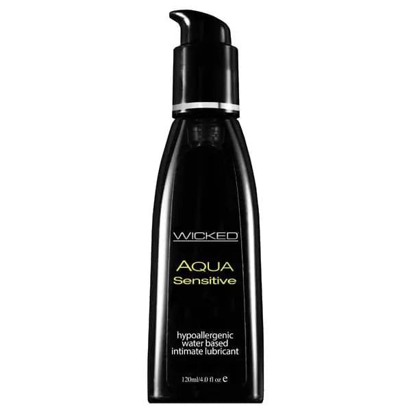 Wicked Aqua Sensitive - Water Based Lubricant - 120 ml (4 oz) Bottle Wicked Discreet Intimate Essentials.