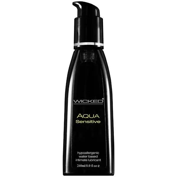 Wicked Aqua Sensitive - Water Based Lubricant - 240 ml (8 oz) Bottle Wicked Discreet Intimate Essentials.
