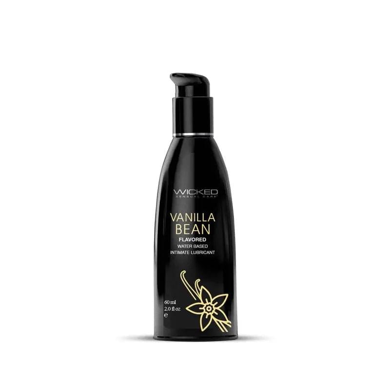 Wicked Aqua Vanilla Bean - Vanilla Bean Flavoured Water Based Lubricant - 60 ml (2 oz) Bottle Wicked Discreet Intimate Essentials.