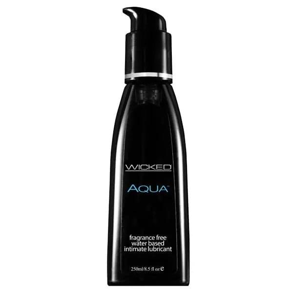 Wicked Aqua - Water Based Lubricant - 250 ml (8.5 oz) Bottle Wicked Discreet Intimate Essentials.
