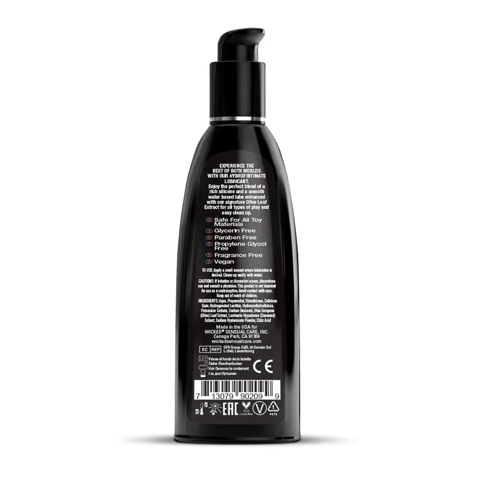 Wicked Hybrid - Water & Silicone Blended Lubricant - 240 ml Bottle Wicked Discreet Intimate Essentials.