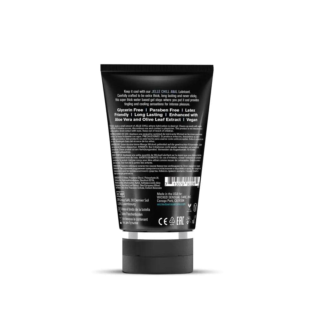 Wicked Jelle Chill - Cooling Water Based Anal Lubricant - 120 ml (4 oz) Bottle Wicked Discreet Intimate Essentials.