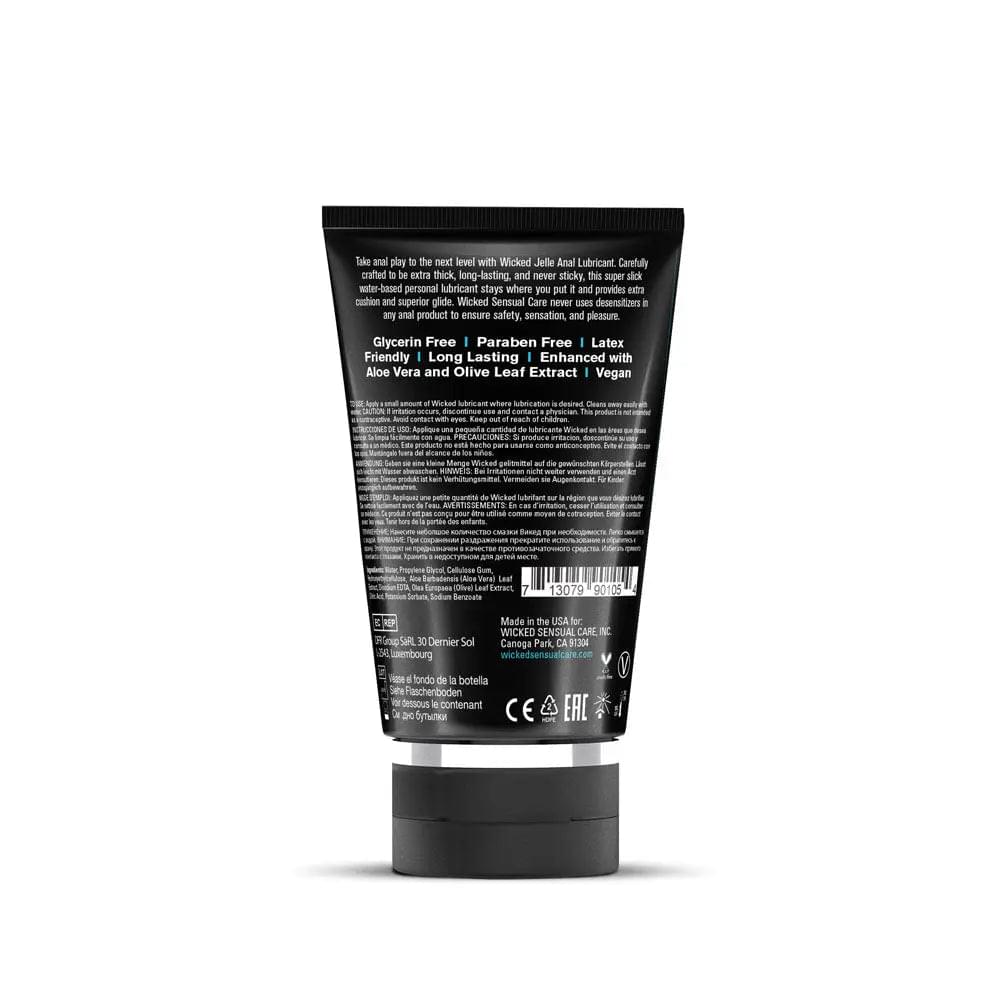 Wicked Jelle - Water Based Anal Lubricant - 120 ml (4 oz) Bottle Wicked Discreet Intimate Essentials.