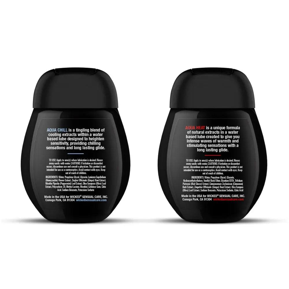 Wicked Sensation Kit - Warming & Cooling Water Based Lubricants - 2 Pack of 45 ml Bottles Wicked Discreet Intimate Essentials.