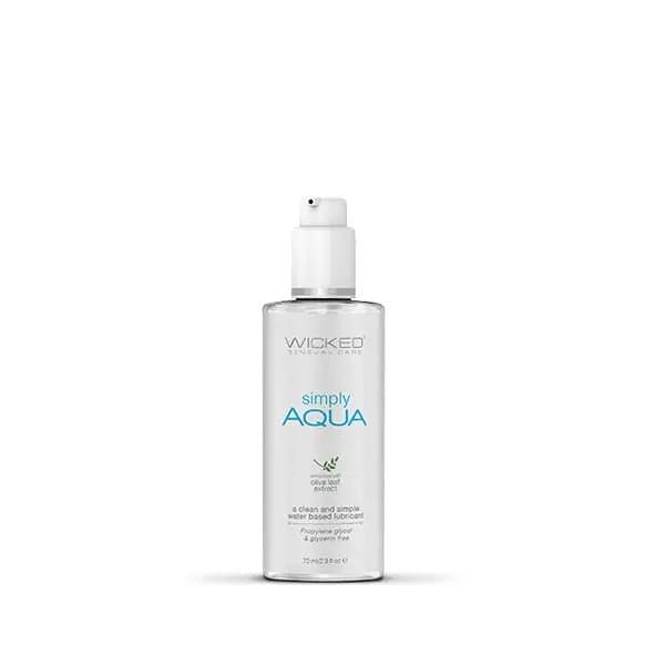 Wicked Simply Aqua - Water Based Lubricant - 70 ml (2.3 oz) Bottle Wicked Discreet Intimate Essentials.