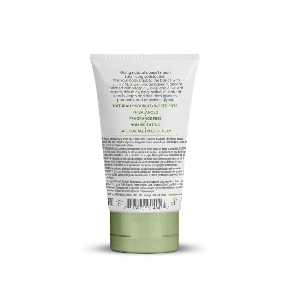 Wicked Simply Natural - Water Based Lubricant - 120 ml (4 oz) Bottle Wicked Discreet Intimate Essentials.