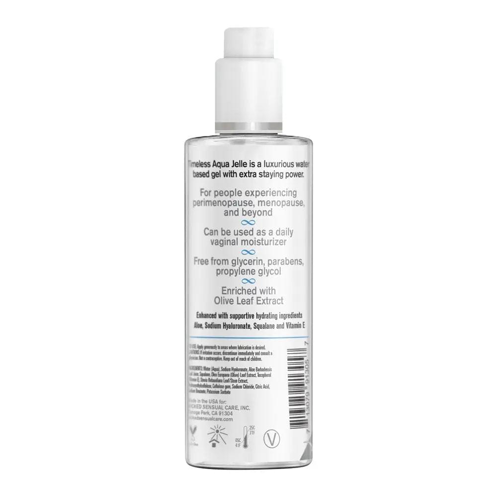 Wicked Simply Timeless Aqua Jelle - Water Based Anal Lubricant - 120 ml (4 oz) Bottle Wicked Discreet Intimate Essentials.